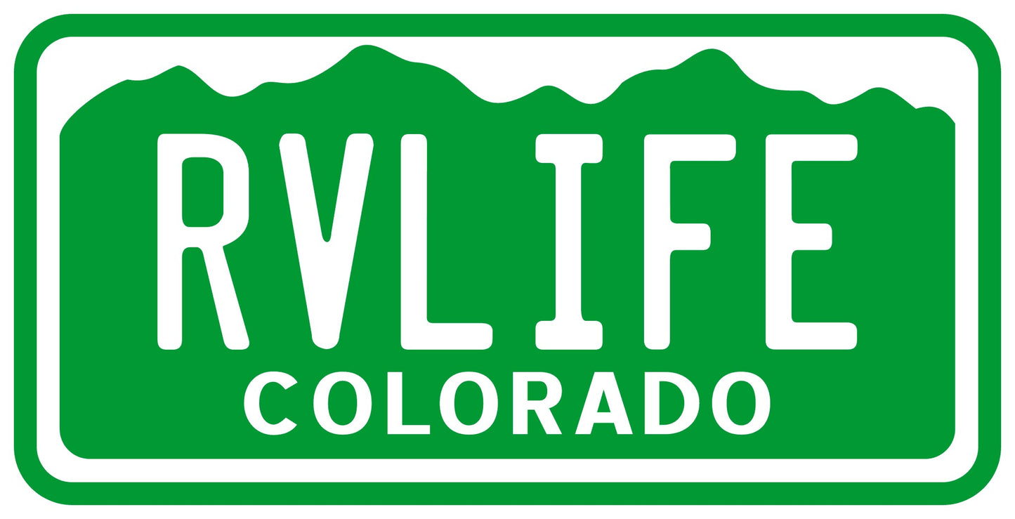Colorado License Plate RV Life Vinyl Sticker Decal - CO I love colorado camping glamper RV 5th wheel travel trailer stickers