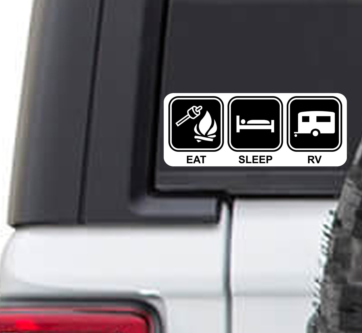 Eat Sleep RV Vinyl Sticker Decal | Camping RVing
