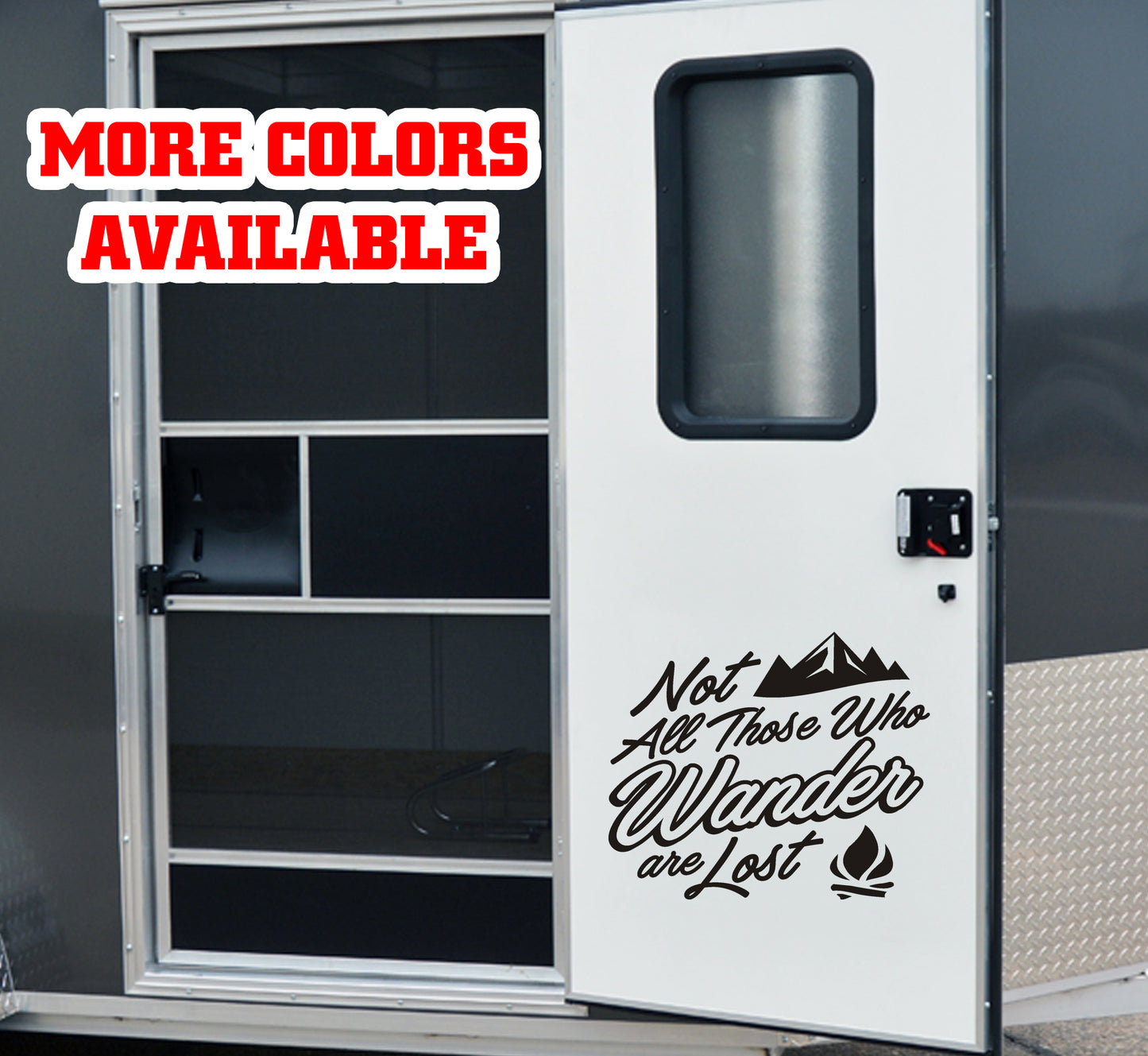 Not All Those Who Wander Are Lost Vinyl Sticker Decal Graphic | RV Slide Decal RV Door Decal Travel Trailer Camper 5th wheel stickers