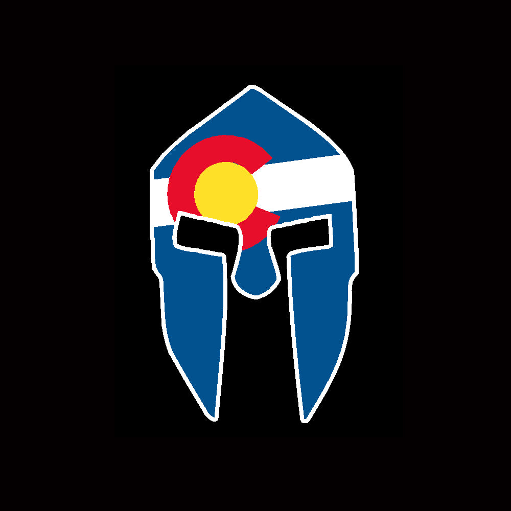 Colorado State Flag Spartan Sticker Decal