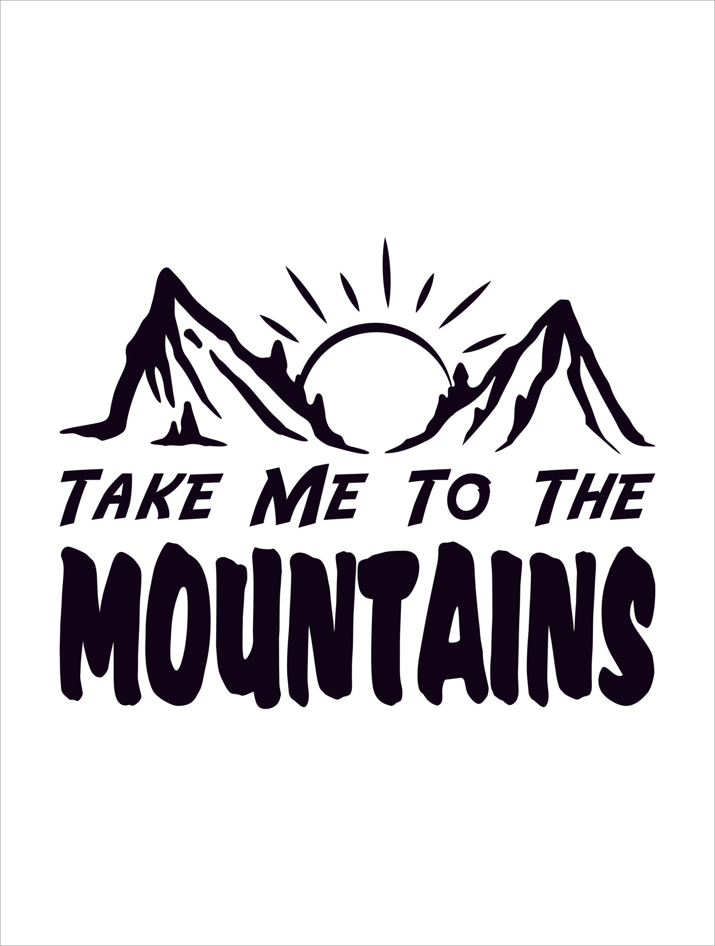 Take me to the mountains camping Vinyl Sticker Decal Graphic | RV Slide Decal RV Door Decal Travel Trailer Camper Truck