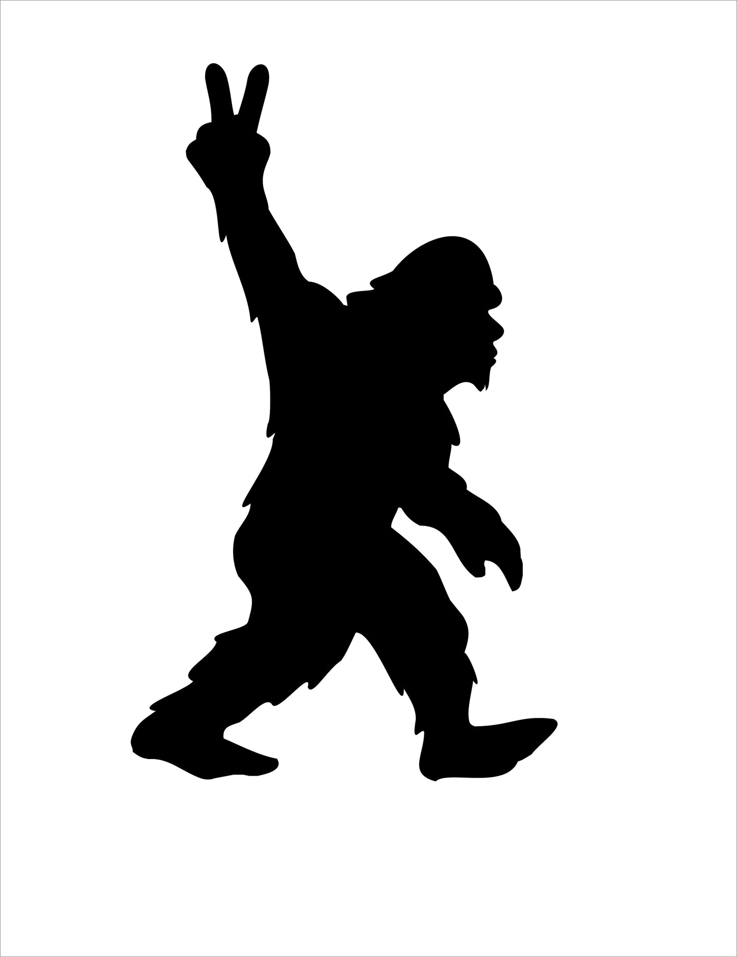 Bigfoot Yeti Vinyl Sticker Decal - bigfoot big foot sasquatch peace big foot
