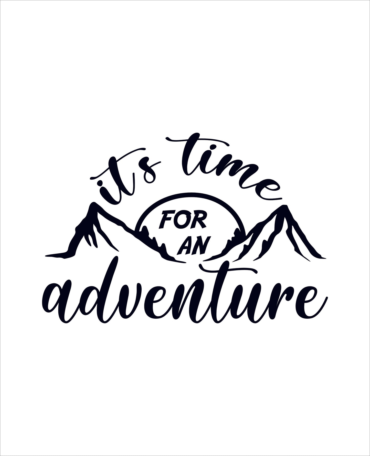 It's time for an Adventure camping Vinyl Sticker Decal Graphic | RV Slide Decal RV Door Decal Travel Trailer Camper