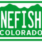 Colorado License Plate Gone Fishing Vinyl Sticker Decal - CO I love colorado trout fishing fly fishing fisherman stickers