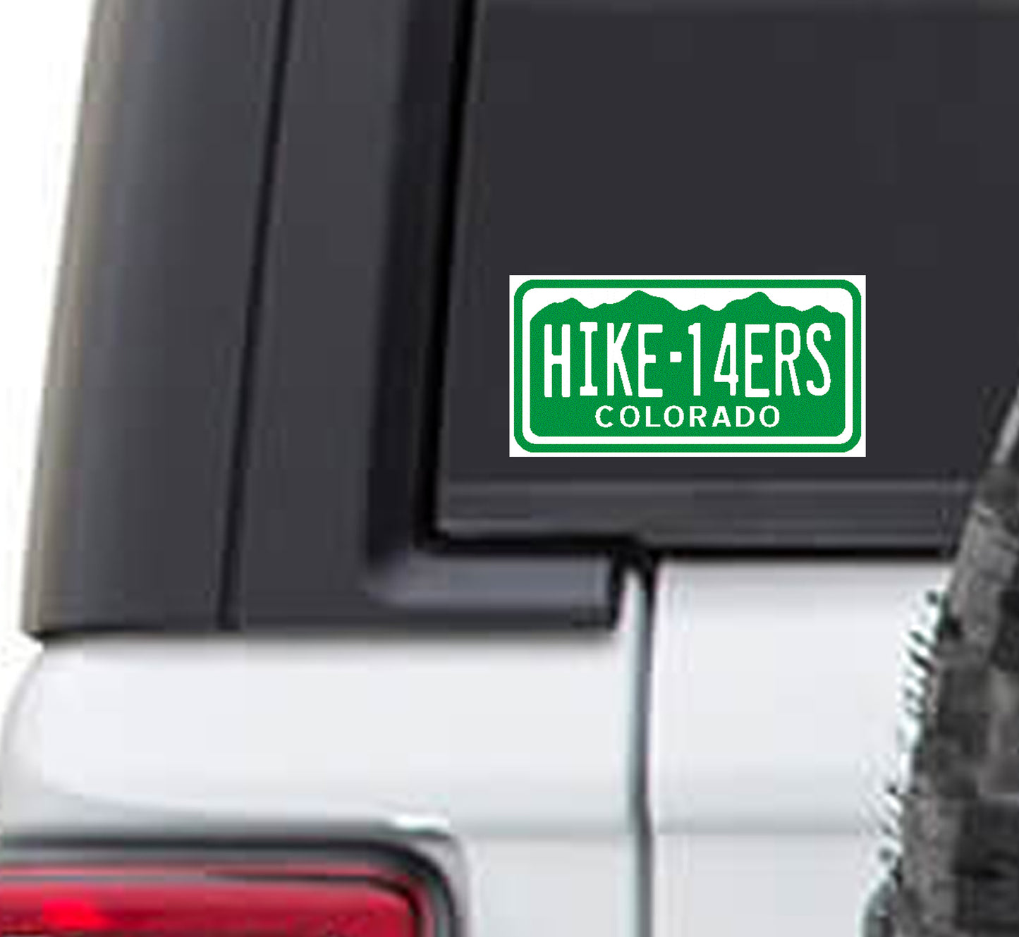 Colorado License Plate Hike 14ers Vinyl Sticker Decal - CO I love colorado camping hiking backpacking hike stickers