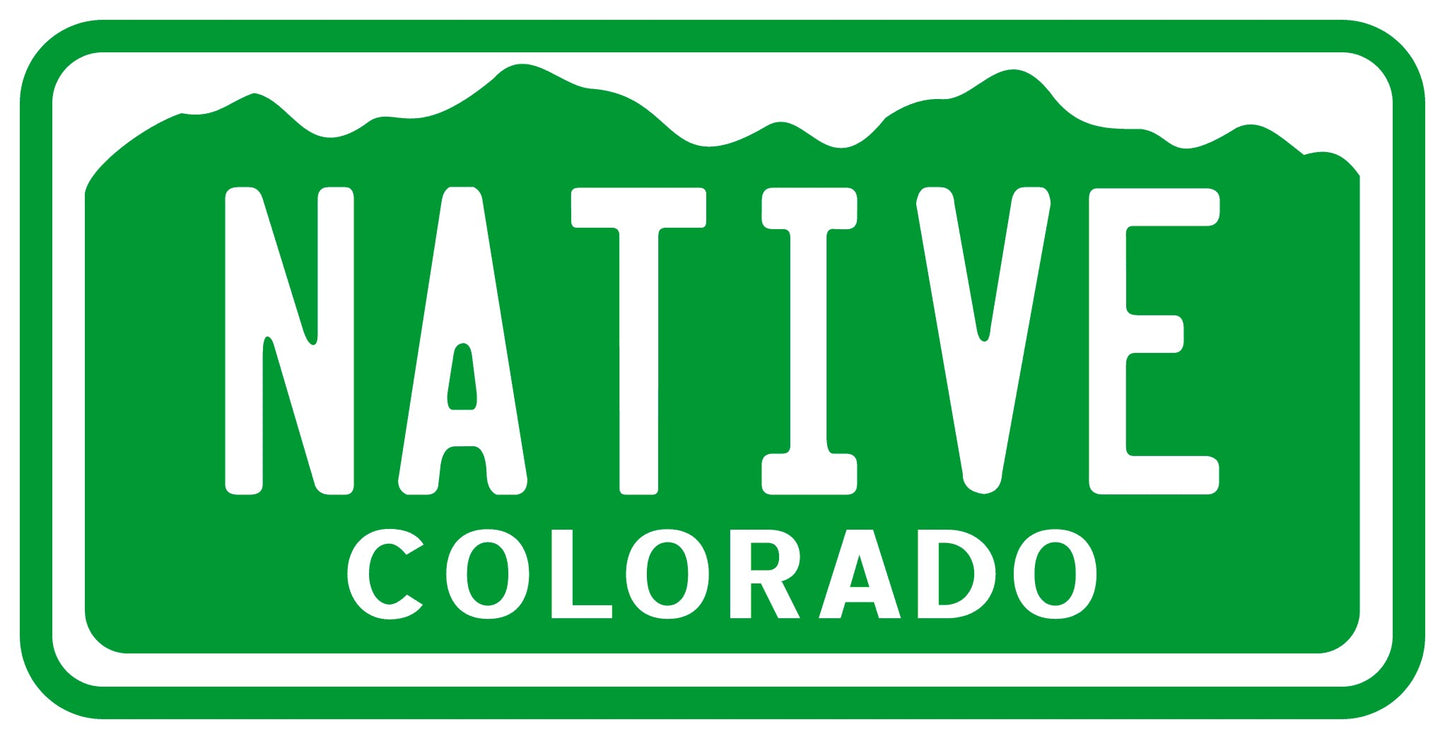 Colorado License Plate Colorado Native Vinyl Sticker Decal - CO I love colorado native natives camping stickers