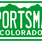 Colorado License Plate Sportsman Vinyl Sticker Decal - CO I love colorado deer elk hunting hunter fishing fly fishing fisherman stickers
