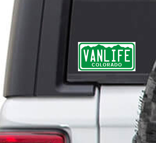 Colorado License Plate Van Life Vinyl Sticker Decal - CO I love colorado camping glamper vanlife #vanlife van dwelling stickers