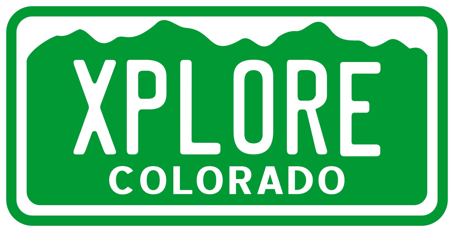 Colorado License Plate Xplore Vinyl Sticker Decal - CO I love colorado camping explore adventure adventurer hiking