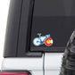 Colorado State Flag Cycling Vinyl Sticker Decal