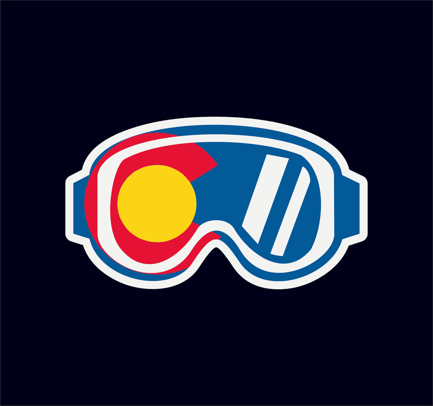 Colorado State Flag Goggles Vinyl Sticker Decal