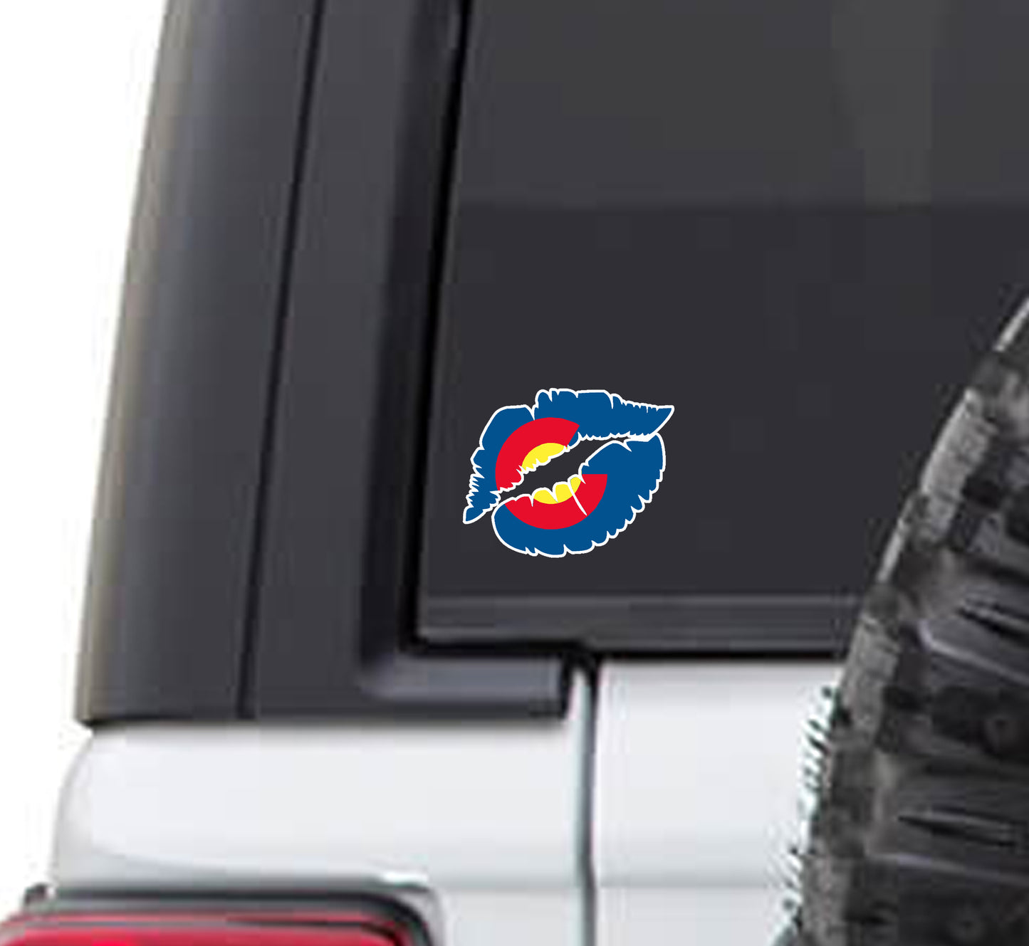 Colorado State Flag Kissing Lips vinyl Sticker Decal