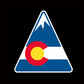 Colorado State Flag Mountain Vinyl Sticker Decal