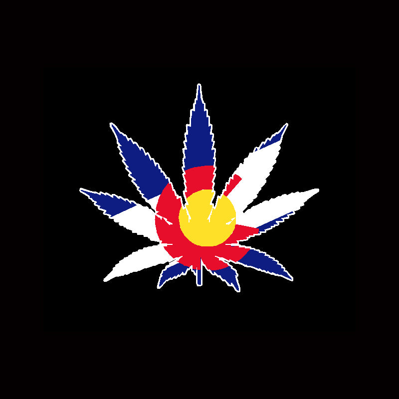 Colorado State Flag Pot Leaf vinyl Sticker Decal
