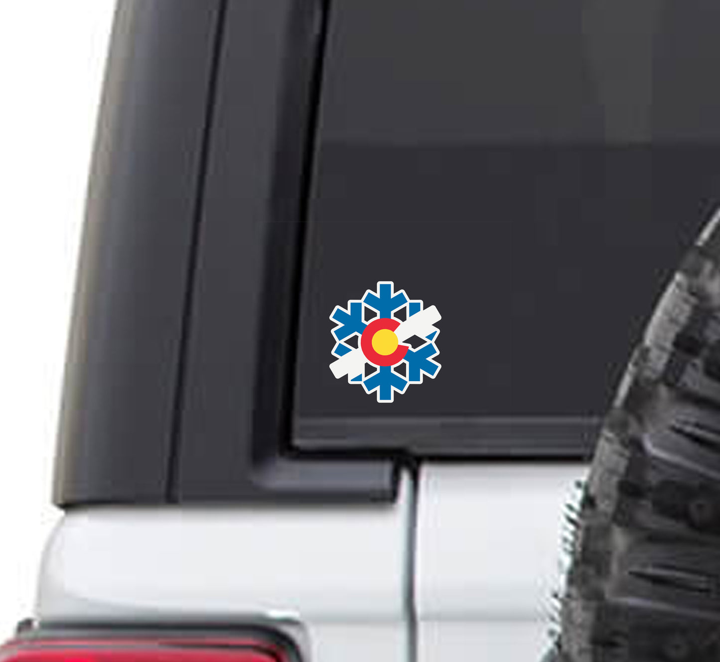 Colorado State Flag Snowflake Vinyl Sticker Decal