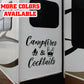 Campfires & Cocktails RV Door or Slide Vinyl Sticker Decal Graphic