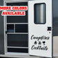 Campfires & Cocktails RV Door or Slide Vinyl Sticker Decal Graphic