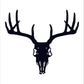 White Tail Deer European Skull camping Vinyl Sticker Decal Graphic | RV Slide Decal RV Door Decal Travel Trailer Camper Truck