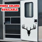 White Tail Deer European Skull camping Vinyl Sticker Decal Graphic | RV Slide Decal RV Door Decal Travel Trailer Camper Truck