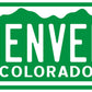 Colorado License Denver Vinyl Sticker Decal - CO I love colorado camping hiking backpacking hike stickers