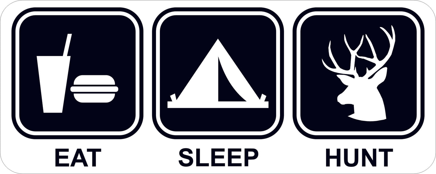 Eat Sleep Hunt Vinyl Sticker Decal | Deer Hunting