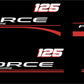Force 125 Outboard Motor Vinyl Decal Kit | Mercury Force 125 Vinyl Graphics Kit out board boat motor engine vinyl stickers decals