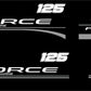 Force 125 Outboard Motor Vinyl Decal Kit | Mercury Force 125 Vinyl Graphics Kit out board boat motor engine vinyl stickers decals