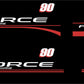 Force 90 Outboard Motor Vinyl Decal Kit | Mercury Force 90 Vinyl Graphics Kit out board boat motor engine vinyl stickers decals