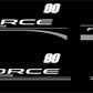 Force 90 Outboard Motor Vinyl Decal Kit | Mercury Force 90 Vinyl Graphics Kit out board boat motor engine vinyl stickers decals