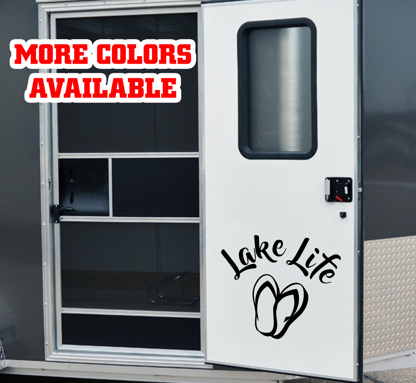 Lake Life RV Door or Slide Vinyl Sticker Decal Graphic | #lakelife
