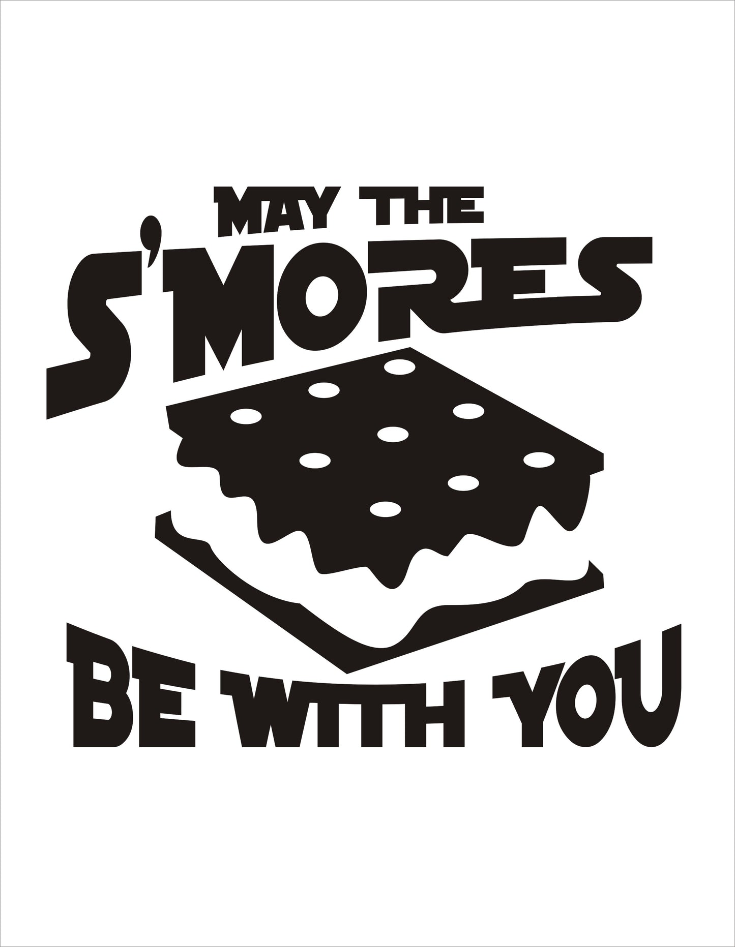 May the Smores be with you RV slide out large vinyl Decal Graphic kit funny camping S'mores