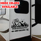 The mountains are calling camping Vinyl Sticker Decal Graphic | RV Slide Decal RV Door Decal Travel Trailer Camper Truck