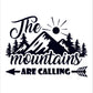 The mountains are calling camping Vinyl Sticker Decal Graphic | RV Slide Decal RV Door Decal Travel Trailer Camper Truck