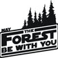 May The Forest Be With You Star Wars Vinyl Sticker Decal Graphic | RV Slide Decal RV Door Decal Travel Trailer Camper 5th wheel stickers