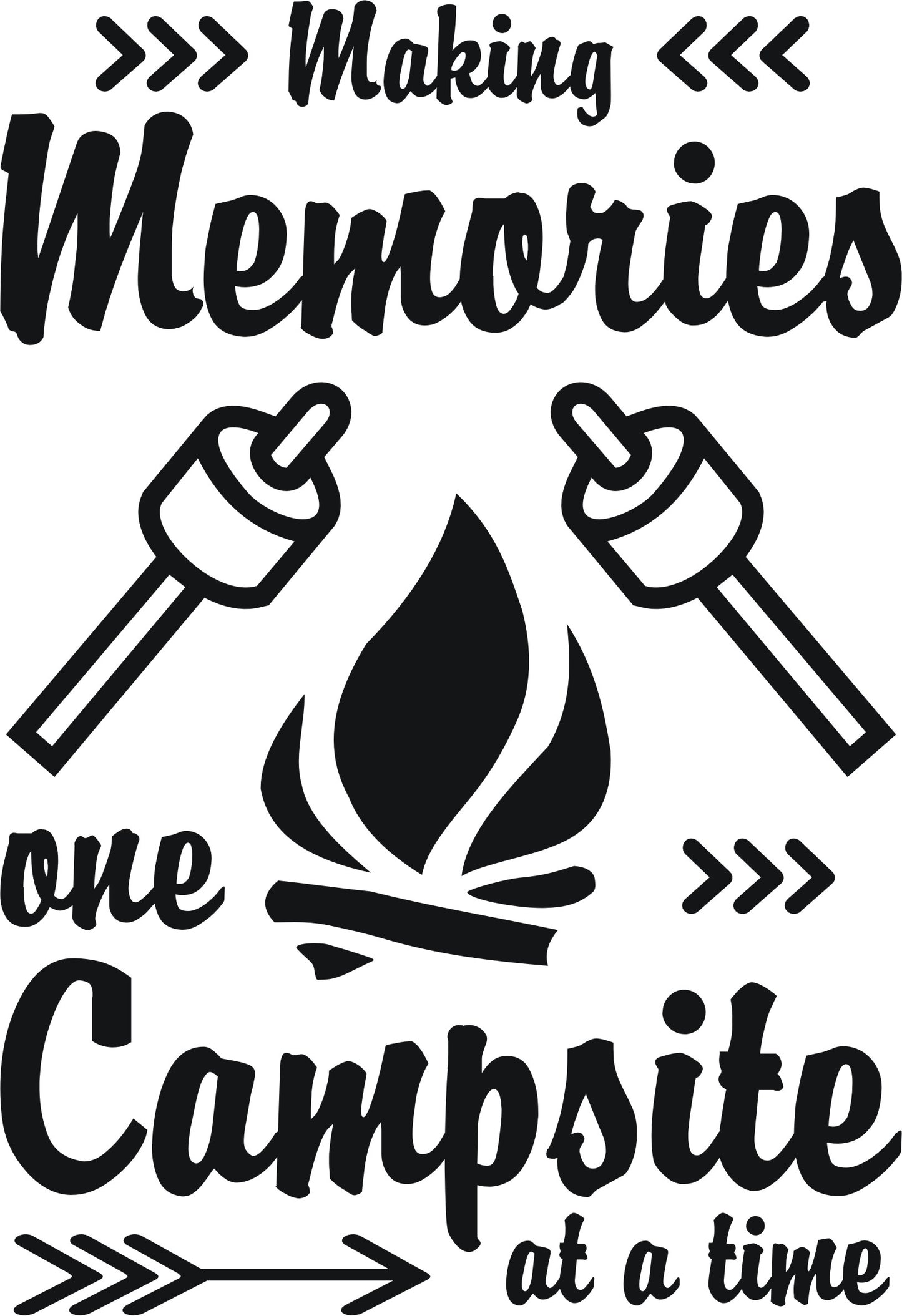 Making Memories one Campsite at a time Vinyl Sticker Decal Graphic | RV Slide Decal RV Door Decal Travel Trailer Camper