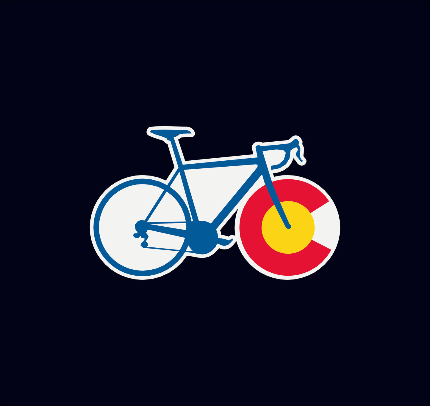 Colorado State Flag Cycling Vinyl Sticker Decal