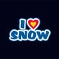 Colorado State Flag I Love Snow Vinyl Sticker Decal
