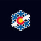 Colorado State Flag Snowflake Vinyl Sticker Decal