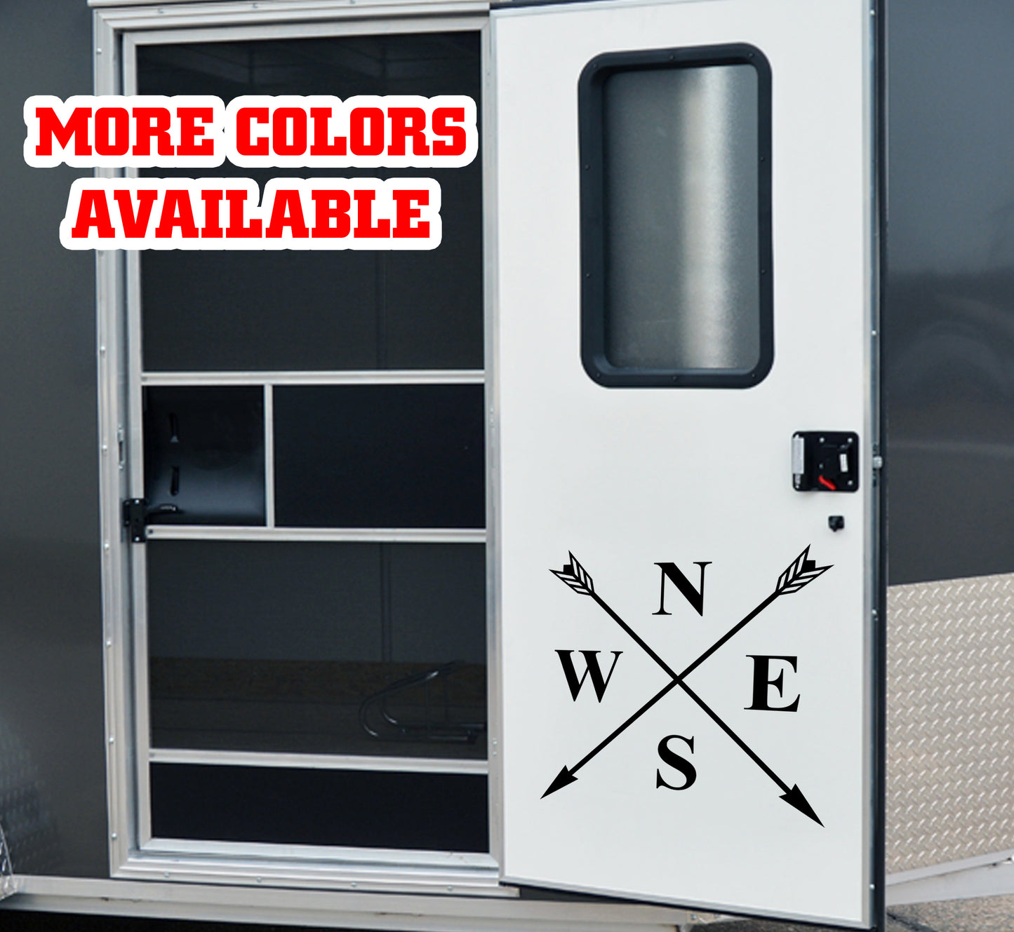 Compass North South East West RV Door or Slide Vinyl Sticker Decal Graphic