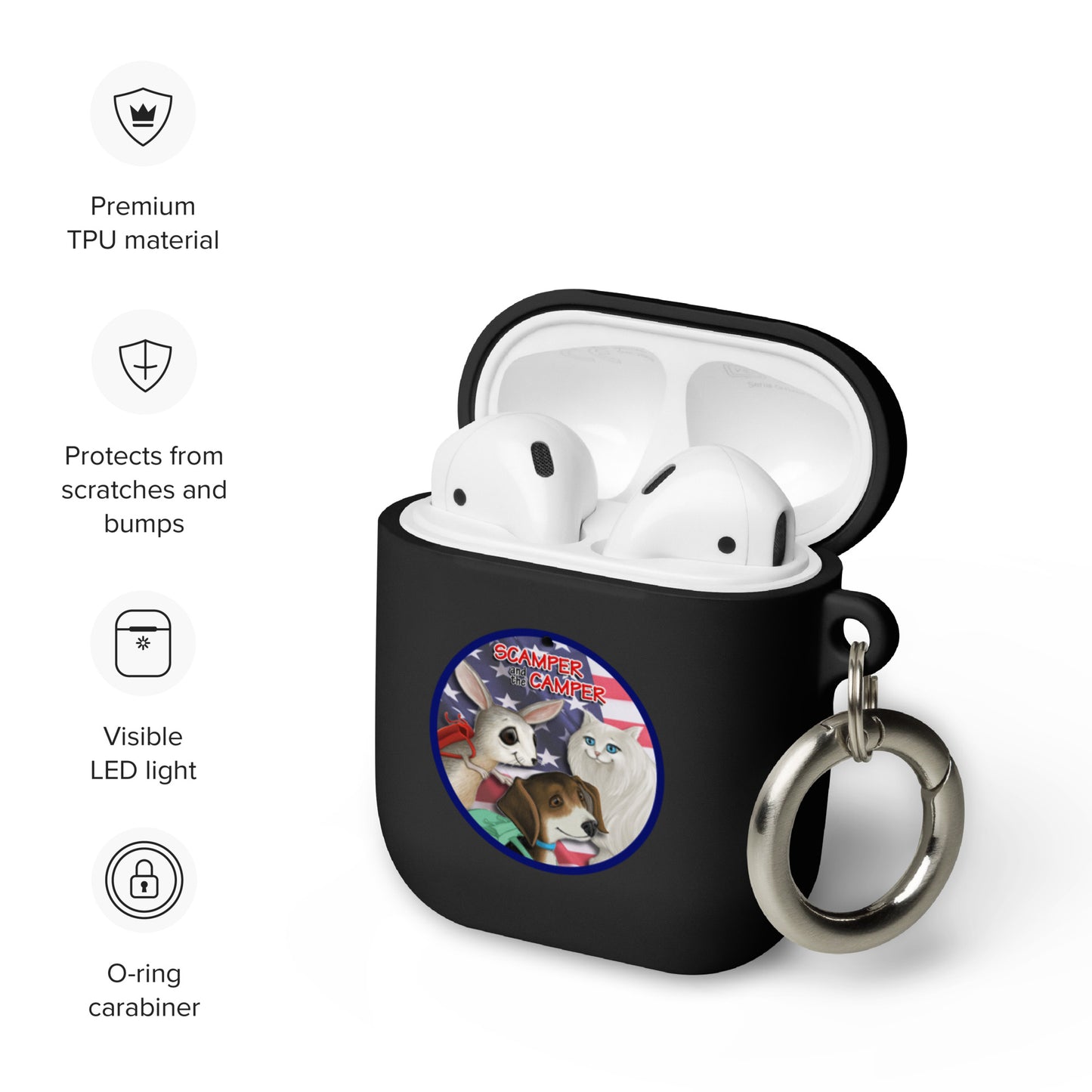 Scamper and the Camper Flag AirPods case