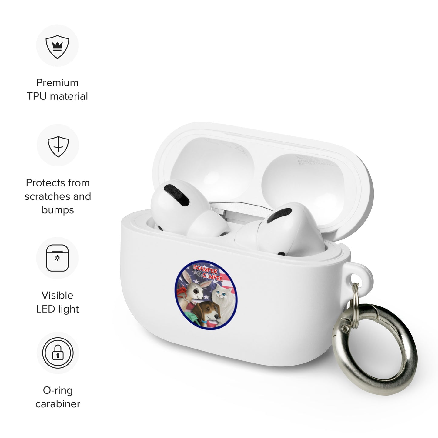 Scamper and the Camper Flag AirPods case