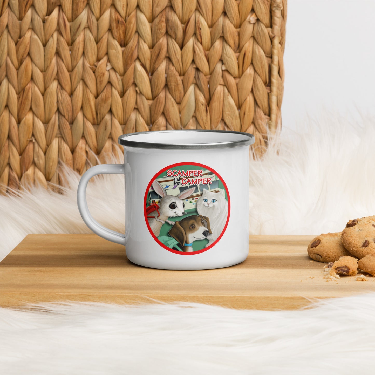 Scamper and the Camper RV Enamel Mug