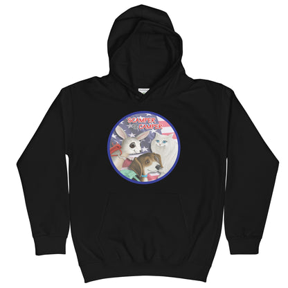 Scamper and the Camper Flag Kids Hoodie