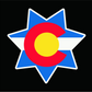 Colorado State Flag 7 Star Sheriff's Badge Vinyl Sticker Decal