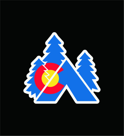 Colorado State Flag Tent Vinyl Sticker Decal