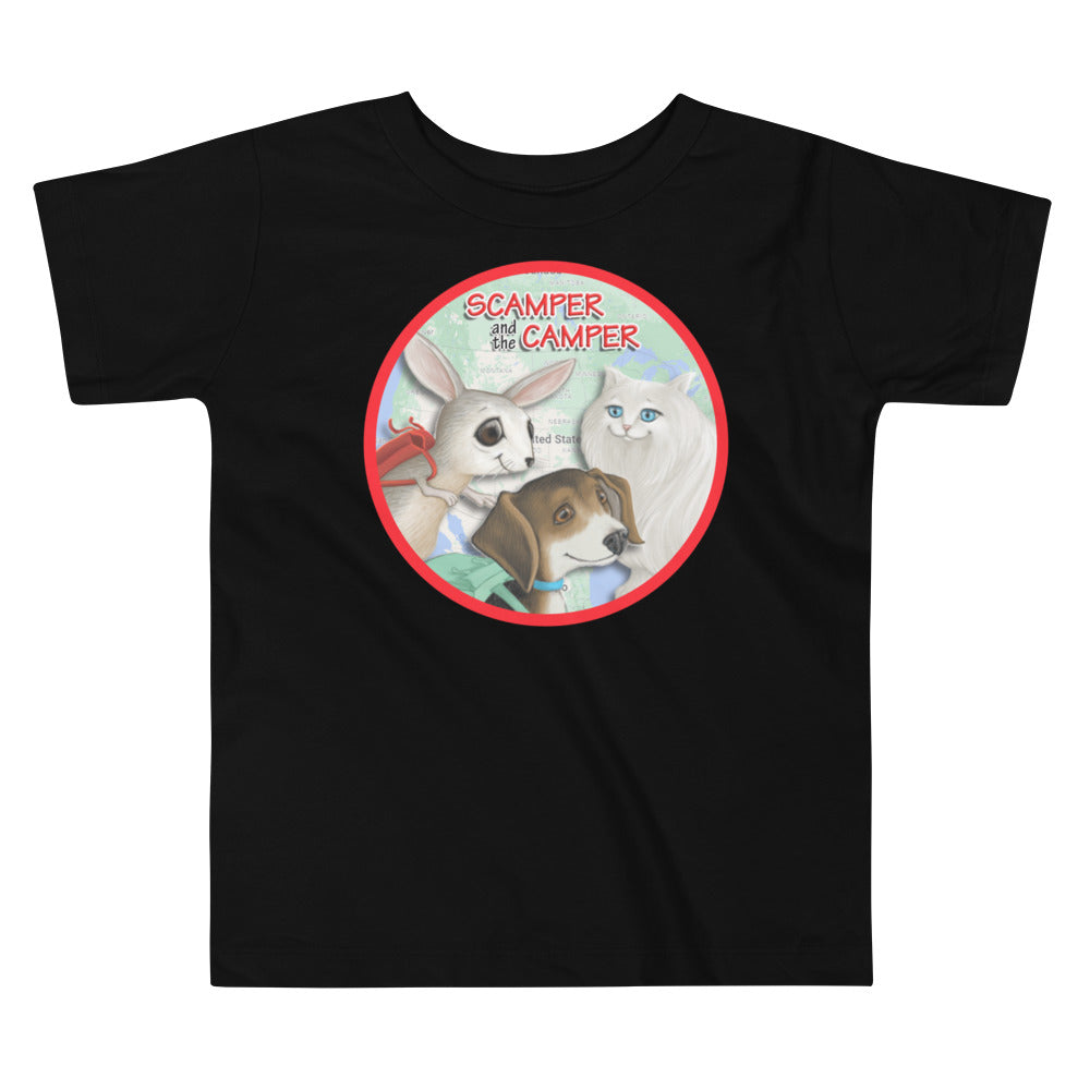 Scamper and the Camper Toddler Map Tee