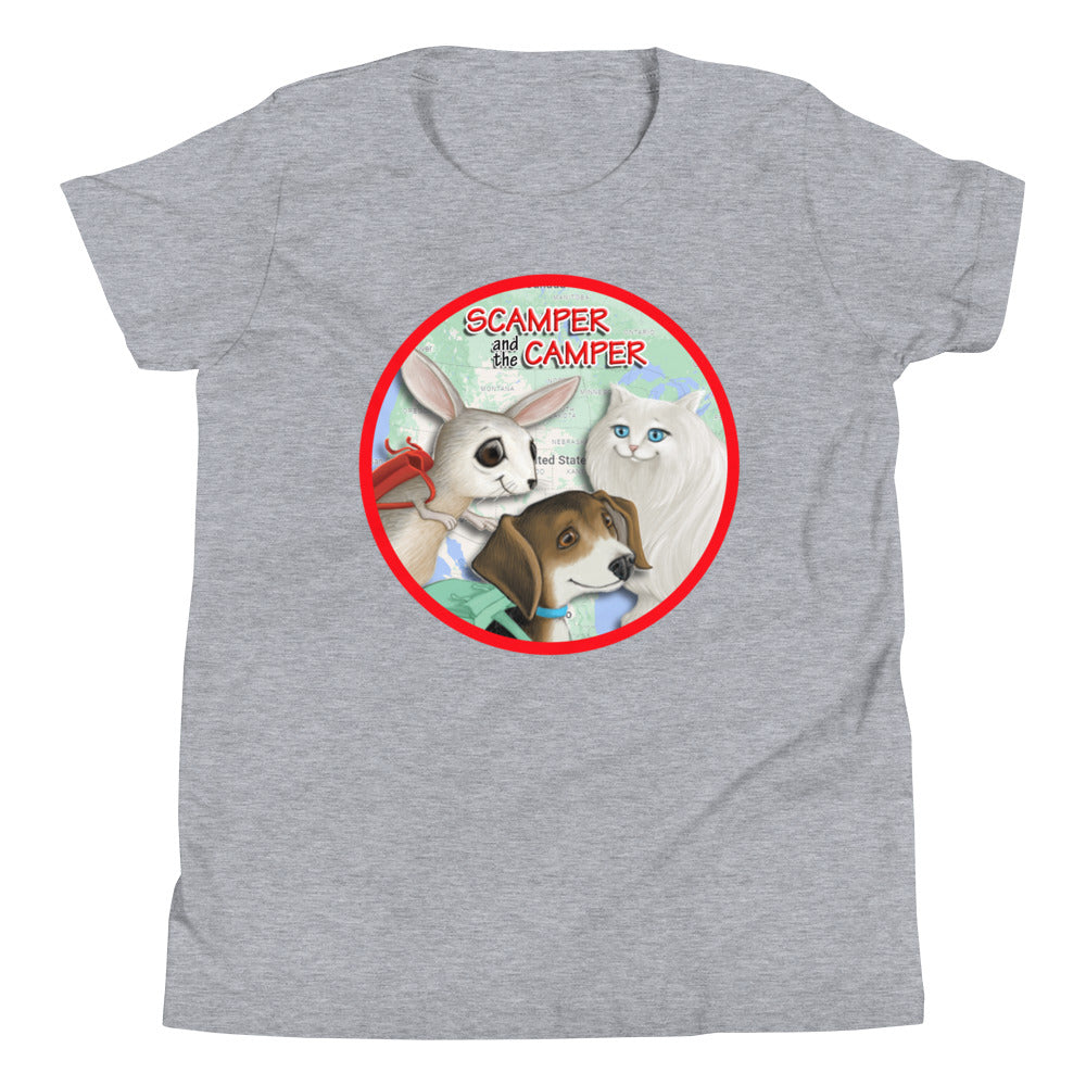 Scamper and the Camper Youth Map Tee