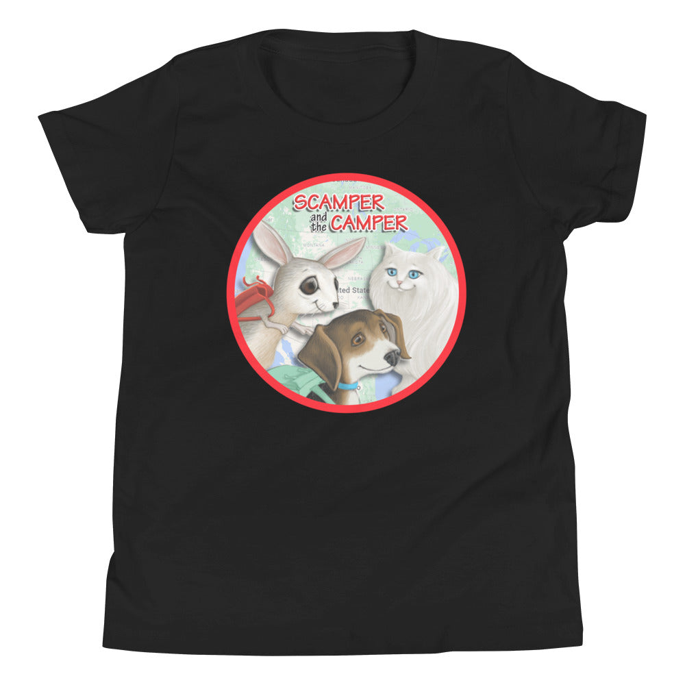 Scamper and the Camper Youth Map Tee