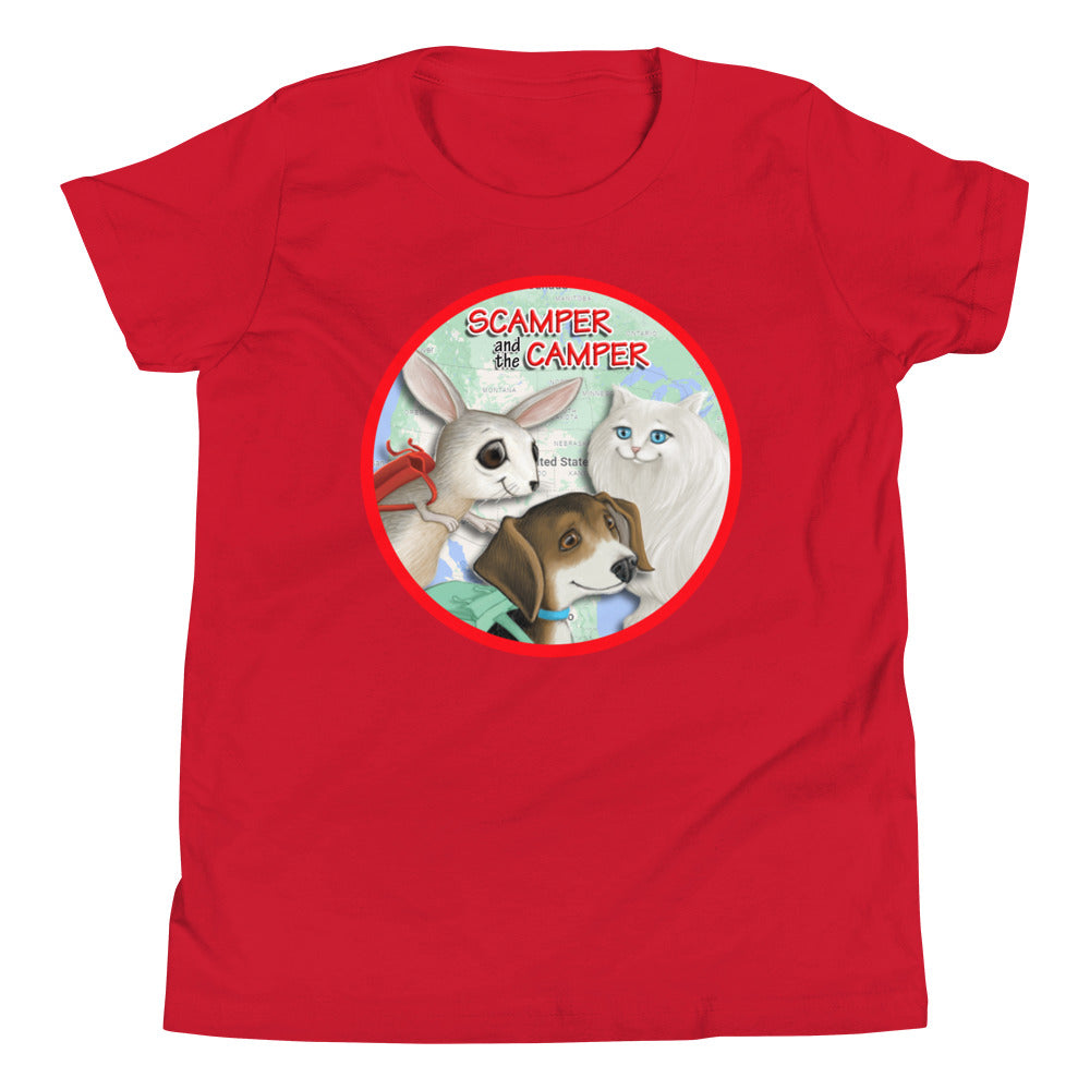 Scamper and the Camper Youth Map Tee