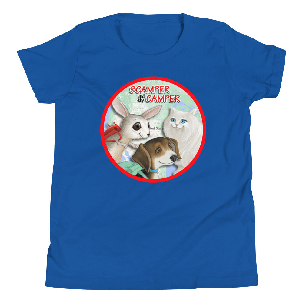 Scamper and the Camper Youth Map Tee